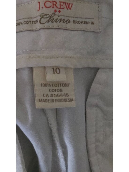 J. Crew Women’s Broken In Chino Shorts 100% Cotton Casual white Size 10 - Picture 5 of 7